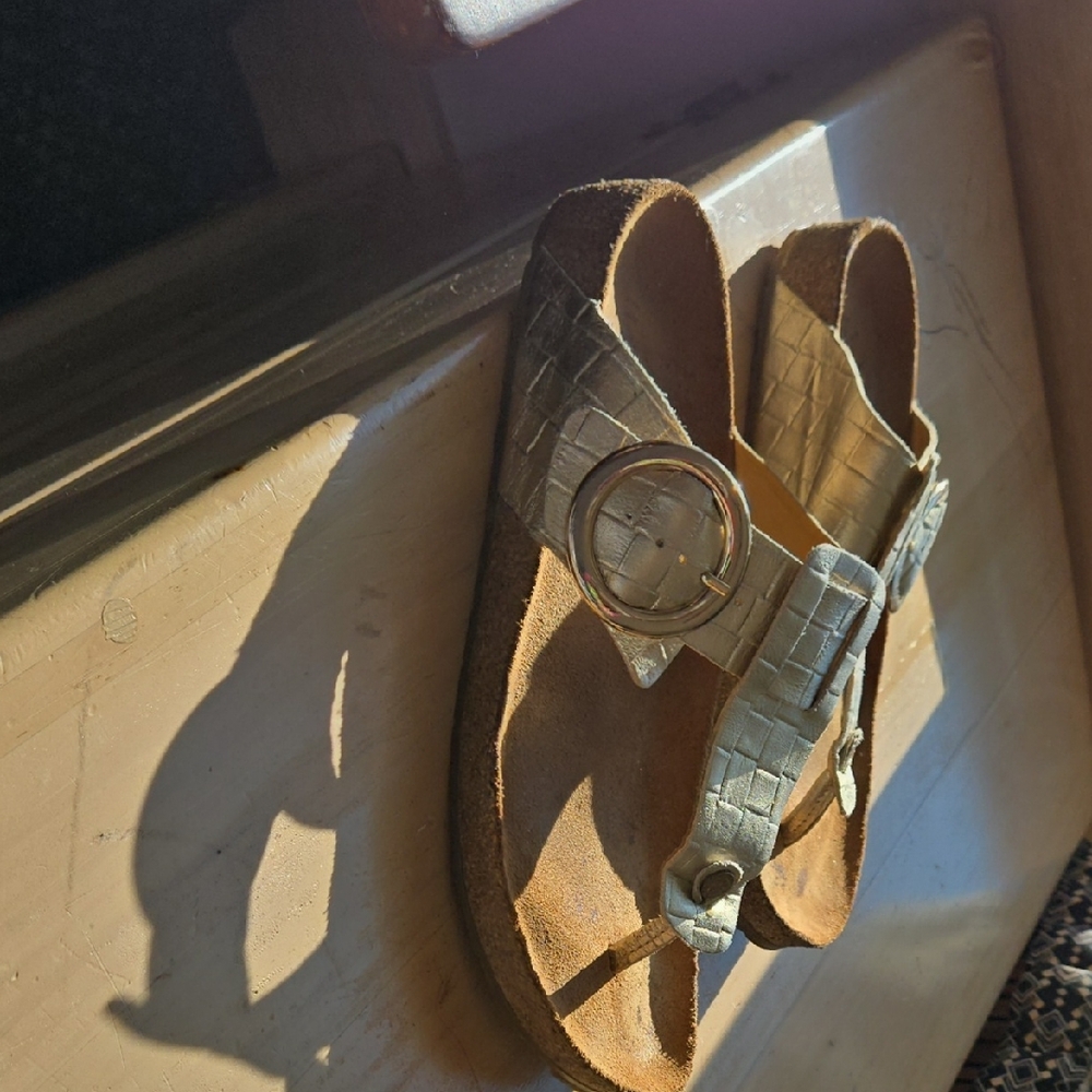 Haflinger Corrina Gold Buckle Sandals/Thongs Size 41